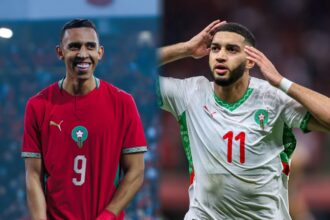لاعبو منتخب المغرب قبل مباراة فرنسا في ربع نهائي كأس العالم 2026