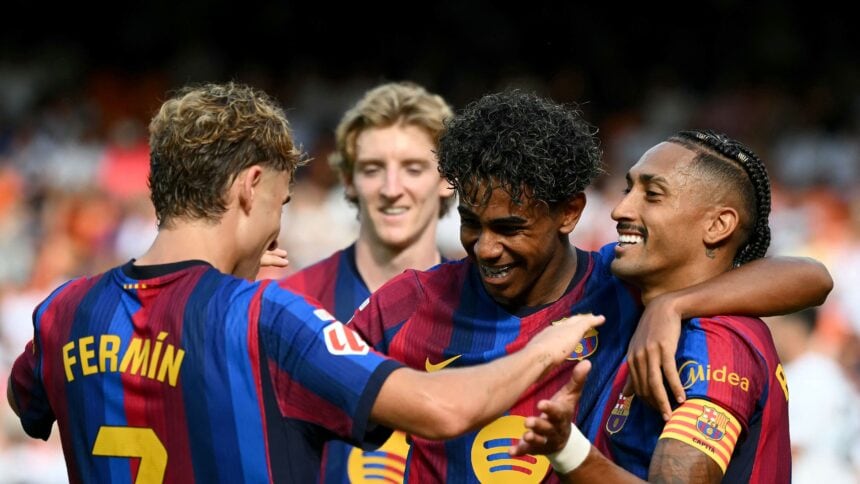 ثلاثي برشلونة يحقق رقمًا تاريخيًا نادرًا في الليجا 1 ثلاثي برشلونة يحقق رقمًا تاريخيًا نادرًا في الليجا