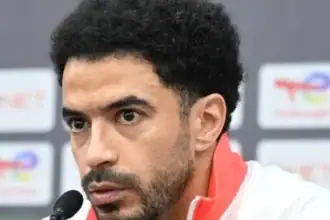 عمر جابر قائد فريق الزمالك خلال مباراة