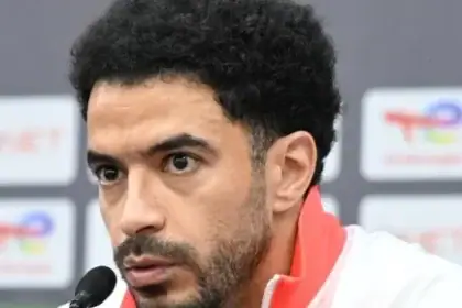 عمر جابر قائد فريق الزمالك خلال مباراة