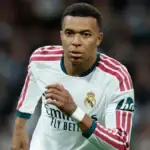 كيليان مبابي مهاجم ريال مدريد والمنتخب الفرنسي خلال مباراة