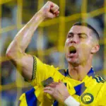 كريستيانو رونالدو قائد النصر خلال مباراة الفيصلي في دوري روشن السعودي